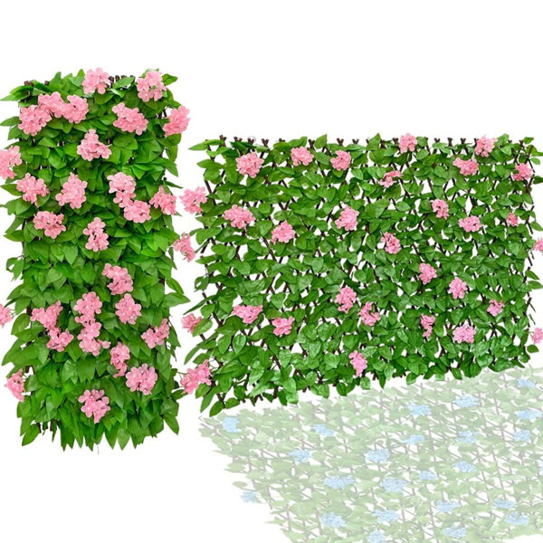 Roundhill 25'' H x 118'' W HydrangeaPink Wood Fencing with 1 Panel(s